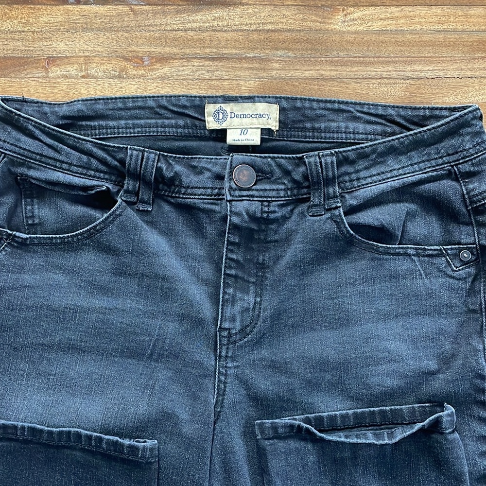 🩷Sale🩷Democracy Black High Rise Slim Straight Jeans - EUC - Size 10 - Picture 3 of 7